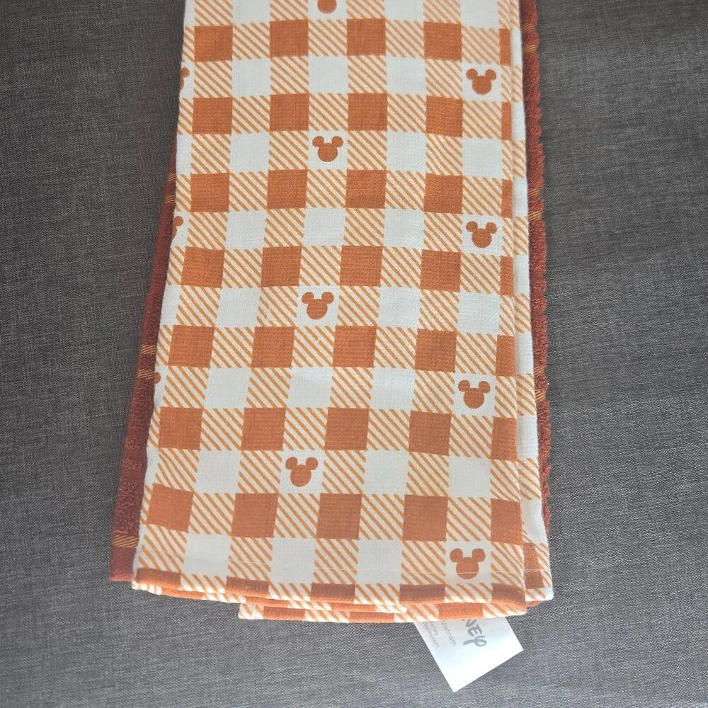 Disney Mickey Mouse Plaid Cotton Hand Towels – Set of 2